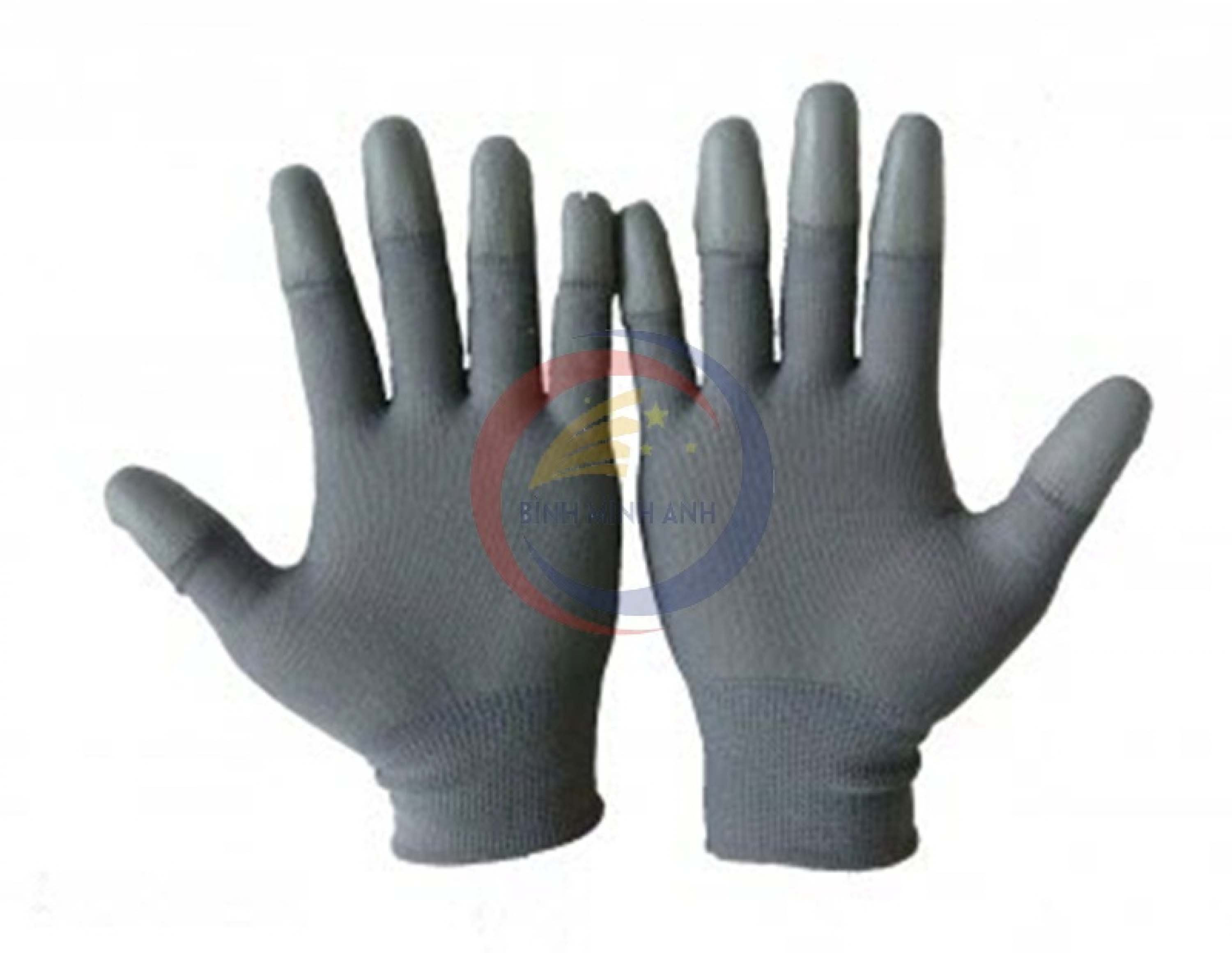 Găng tay chống tĩnh điện phủ ngón màu xám